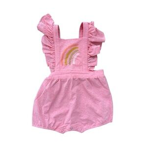 Vignette NWT pink rainbow romper 18-24m